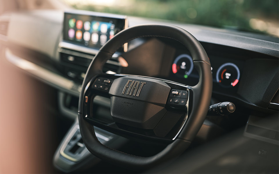 Fiat Ducato side view with cargo door open