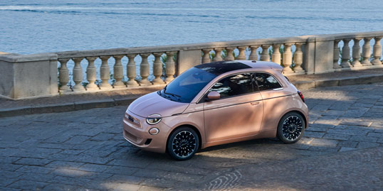 fiat 500e electric - seaside