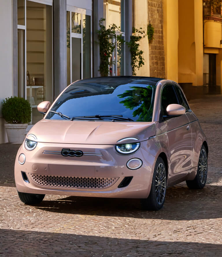 Fiat 500e Salmon Pink